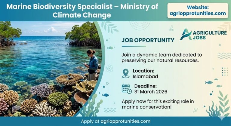 Marine Biodiversity Specialist – Ministry of Climate Change