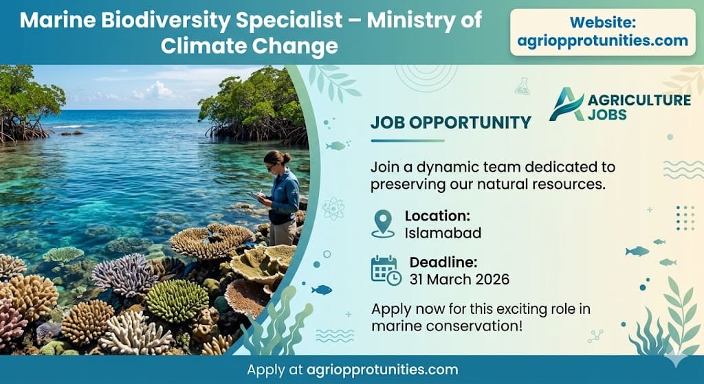 Marine Biodiversity Specialist – Ministry of Climate Change