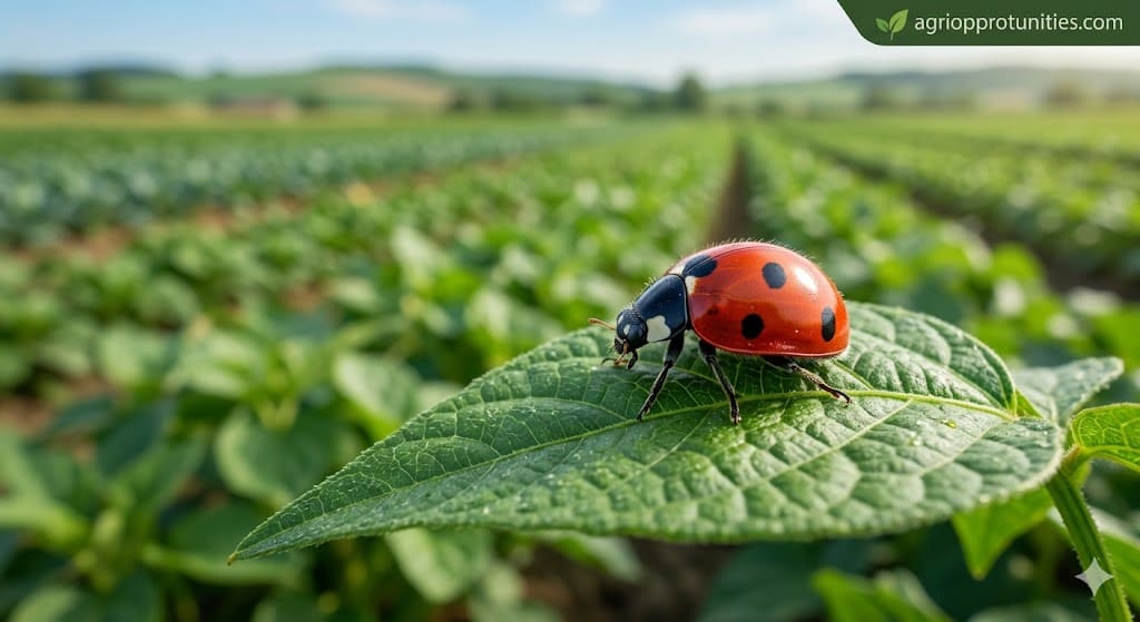 	Biological pest control using modern agriculture techniques in organic farming