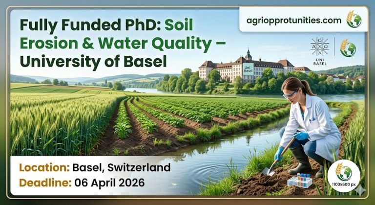 Fully Funded PhD: Soil Erosion & Water Quality – University of Basel