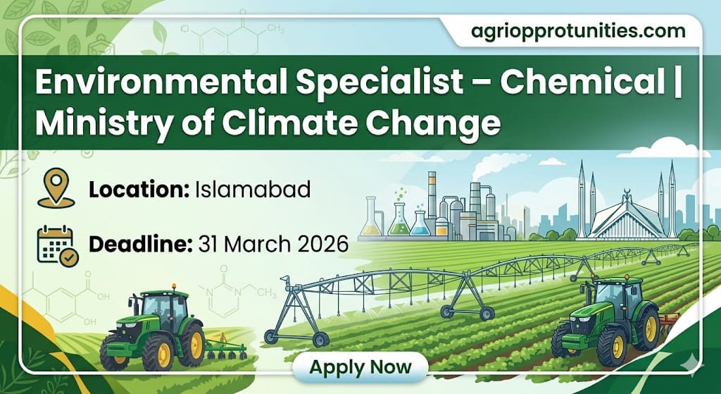 Environmental Specialist – Chemical | Ministry of Climate Change