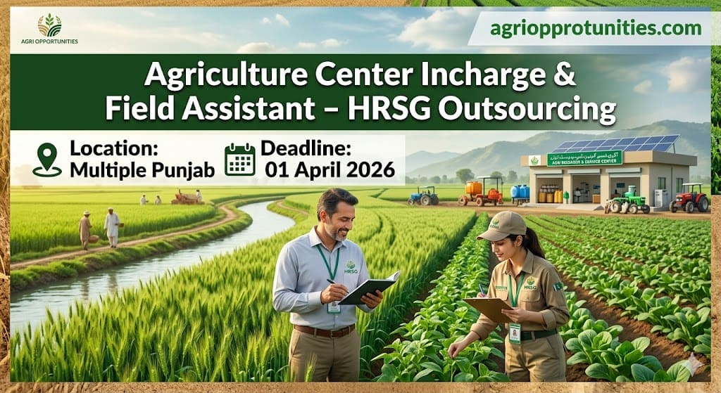 Agriculture Center Incharge & Field Assistant – HRSG Outsourcing