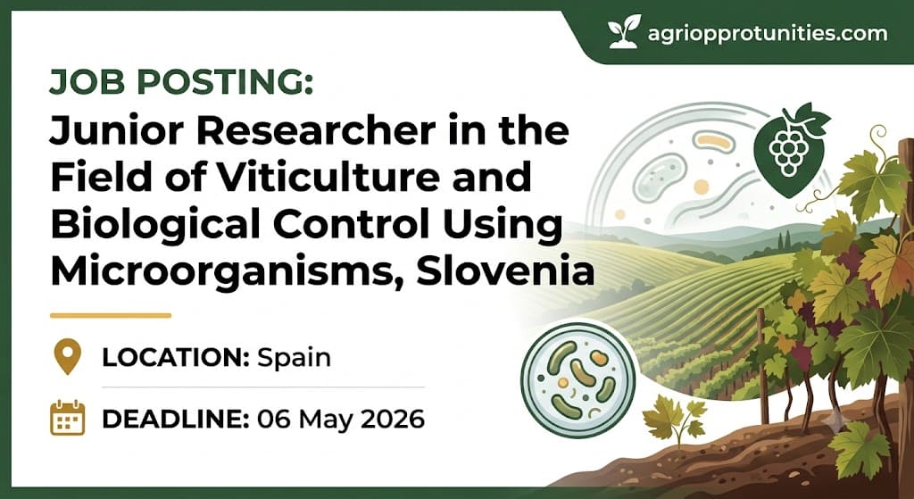 Junior Researcher in the Field of Viticulture and Biological Control Using Microorganisms, Slovenia