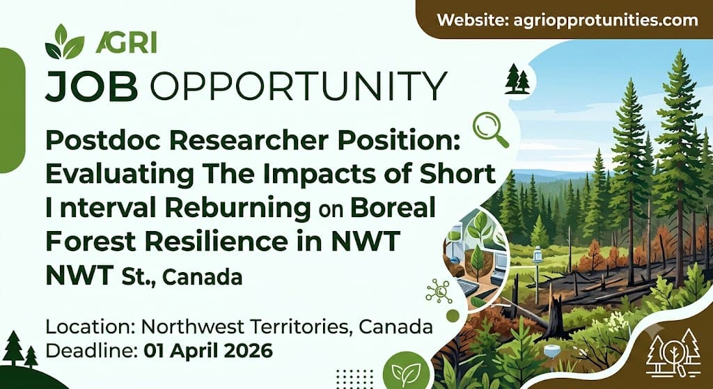 Postdoc Researcher Position: Evaluating The Impacts of Short Interval Reburning on Boreal Forest Resilience in NWT Forests, Canada