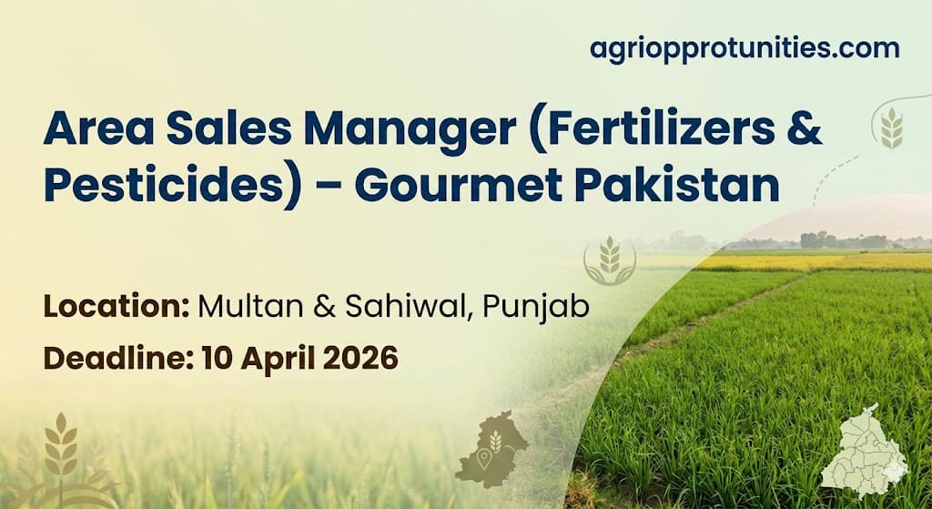 Area Sales Manager (Fertilizers & Pesticides) – Gourmet Pakistan