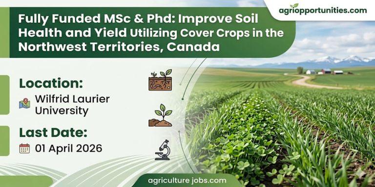 Fully Funded MSc & PhD: Improve Soil Health and Yield Utilizing Cover Crops in the Northwest Territories