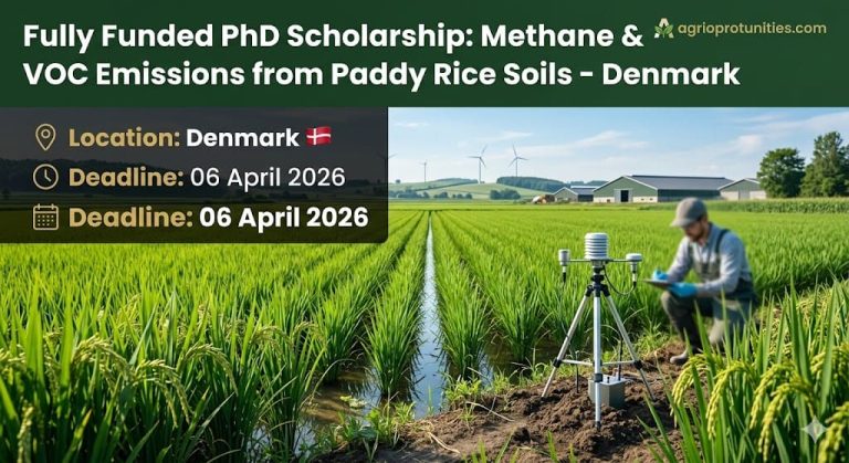 Fully Funded PhD Scholarship: Methane & VOC Emissions from Paddy Rice Soils - Denmark