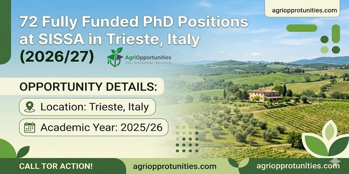 72 Fully Funded PhD Positions at SISSA in Trieste, Italy (2026/27)