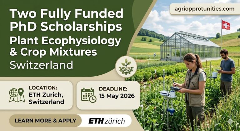 Two Fully Funded PhD Scholarship: Plant Ecophysiology & Crop Mixtures - Switzerland