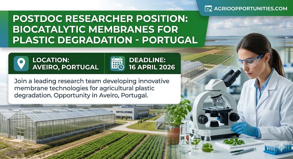 Postdoc Researcher Position: Biocatalytic Membranes for Plastic Degradation - Portugal