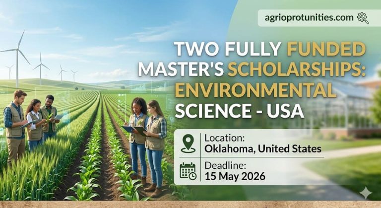 Two Fully Funded Master's Scholarships: Environmental Science - USA