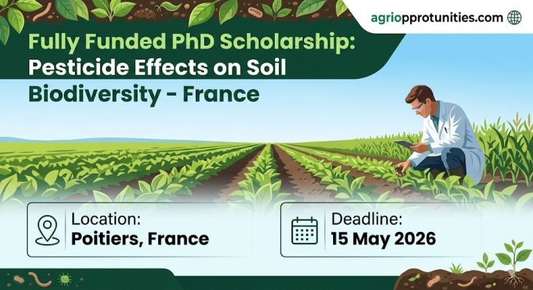 Fully Funded PhD Scholarship: Pesticide Effects on Soil Biodiversity - France