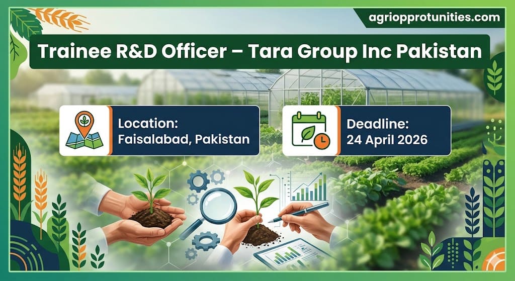 Trainee R&D Officer – Tara Group Inc Pakistan