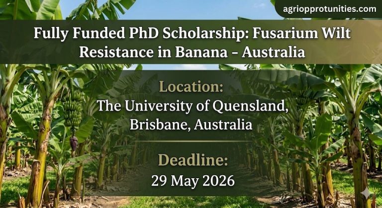 Fully Funded PhD Scholarship: Fusarium Wilt Resistance in Banana - Australia