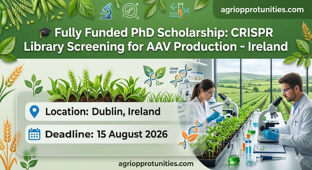 Fully Funded PhD Scholarship: CRISPR Library Screening for AAV Production - Ireland