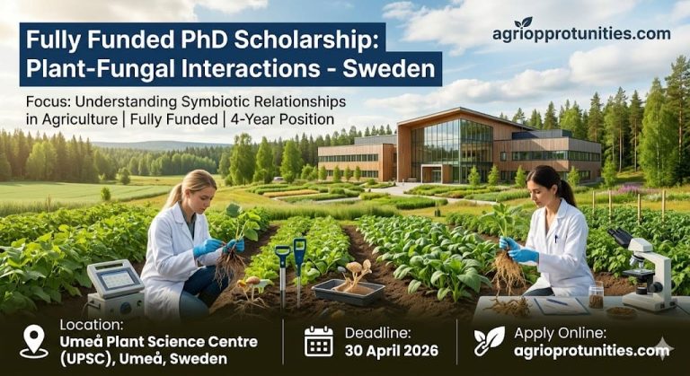 Fully Funded PhD Scholarship: Plant-Fungal Interactions - Sweden
