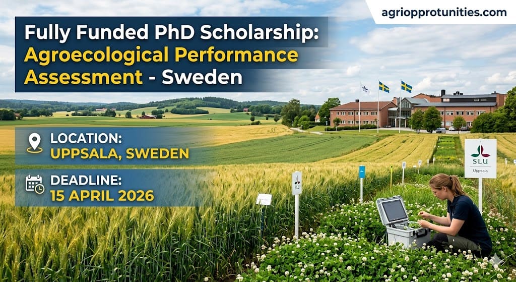 Fully Funded PhD Scholarship: Agroecological Performance Assessment - Sweden