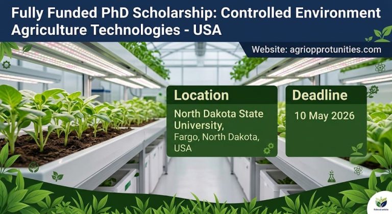 Fully Funded PhD Scholarship: Controlled Environment Agriculture Technologies - USA