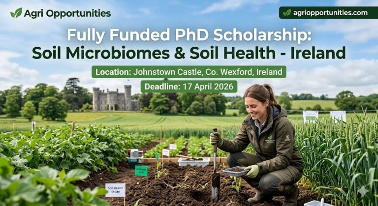 Fully Funded PhD Scholarship: Soil Microbiomes & Soil Health - Ireland