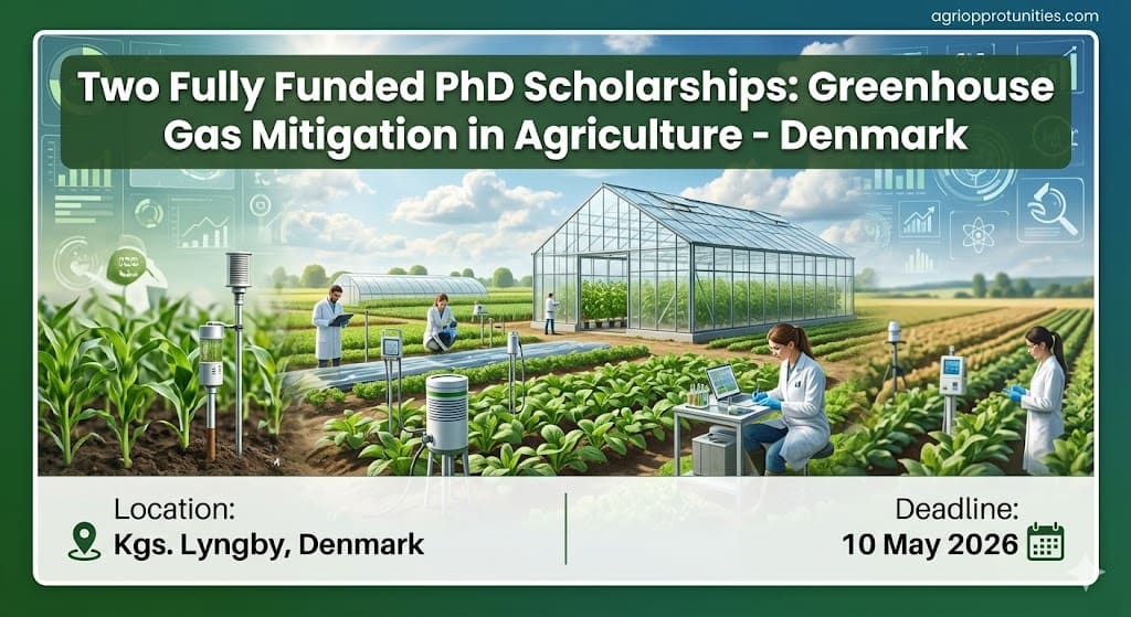 Two Fully Funded PhD Scholarships: Greenhouse Gas Mitigation in Agriculture - Denmark