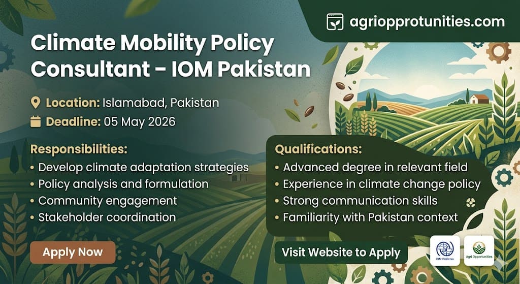 Climate Mobility Policy Consultant – IOM Pakistan