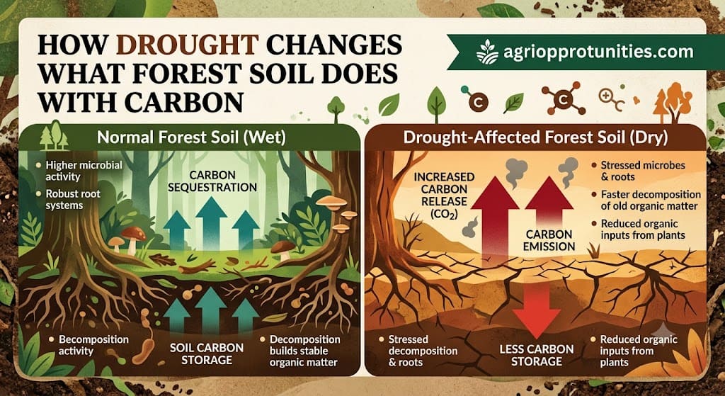 How Drought Changes What Forest Soil Does With Carbon
