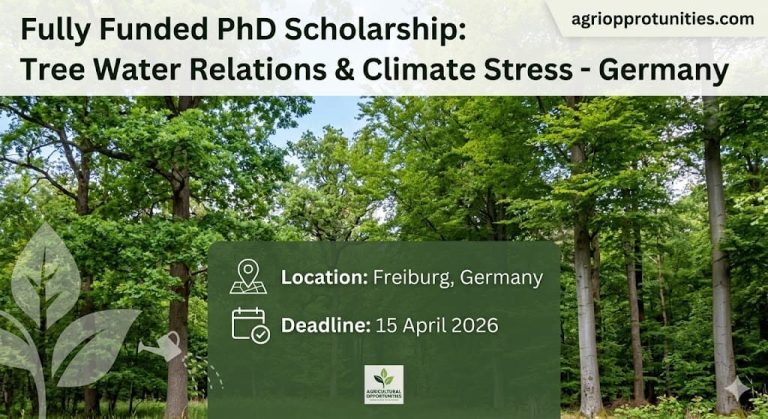 Fully Funded PhD Scholarship: Tree Water Relations & Climate Stress - Germany