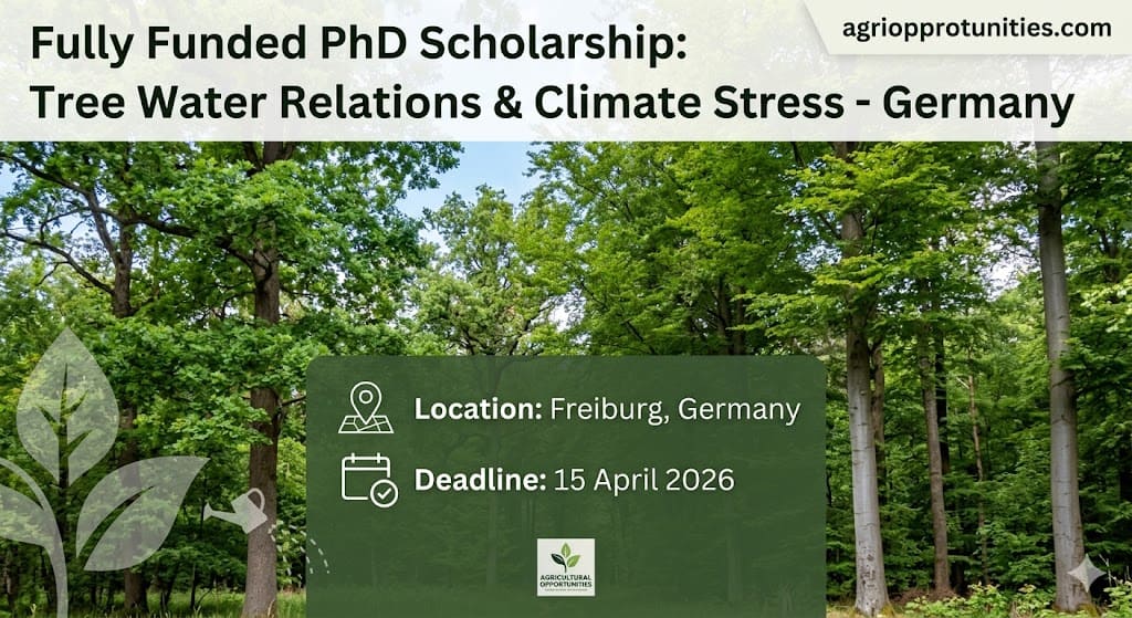 Fully Funded PhD Scholarship: Tree Water Relations & Climate Stress - Germany