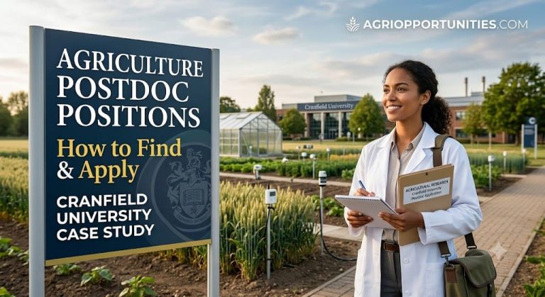 How to Find and Apply for Agriculture Postdoc Positions: A Cranfield University Case Study