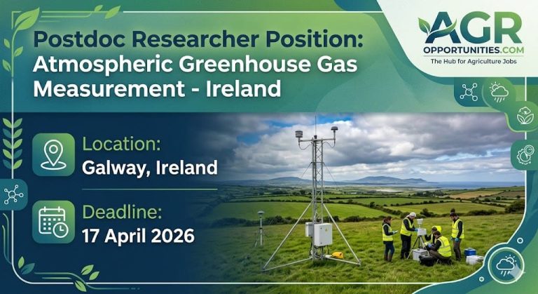 Postdoc Researcher Position: Atmospheric Greenhouse Gas Measurement - Ireland