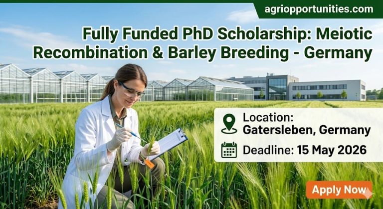 Fully Funded PhD Scholarship: Meiotic Recombination & Barley Breeding - Germany