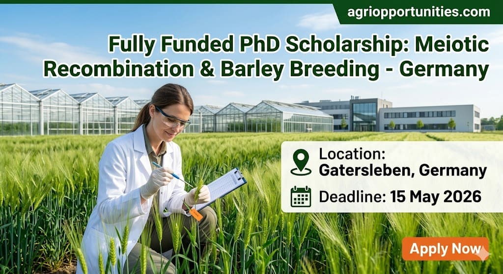 Fully Funded PhD Scholarship: Meiotic Recombination & Barley Breeding - Germany