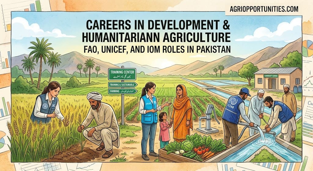 Careers in Development and Humanitarian Agriculture: FAO, UNICEF, and IOM Roles in Pakistan