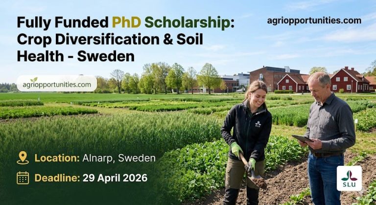 Fully Funded PhD Scholarship: Crop Diversification & Soil Health - Sweden