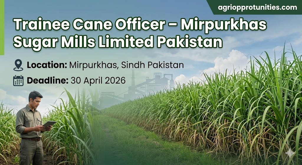 Trainee Cane Officer – Mirpurkhas Sugar Mills Limited Pakistan