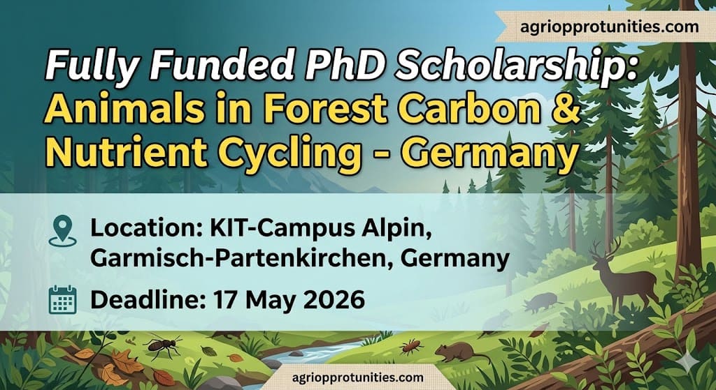 Fully Funded PhD Scholarship: Animals in Forest Carbon & Nutrient Cycling - Germany