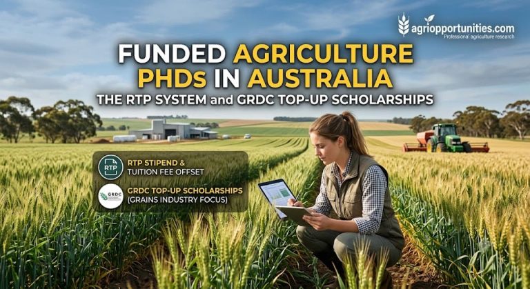 Funded Agriculture PhDs in Australia: The RTP System and GRDC Top-Up Scholarships - Australia