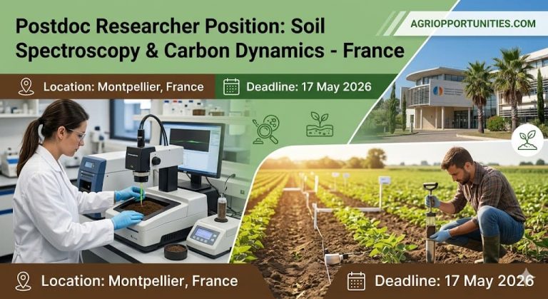 Postdoc Researcher Position: Soil Spectroscopy & Carbon Dynamics - France
