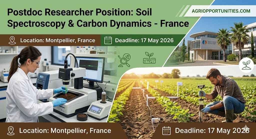 Postdoc Researcher Position: Soil Spectroscopy & Carbon Dynamics - France