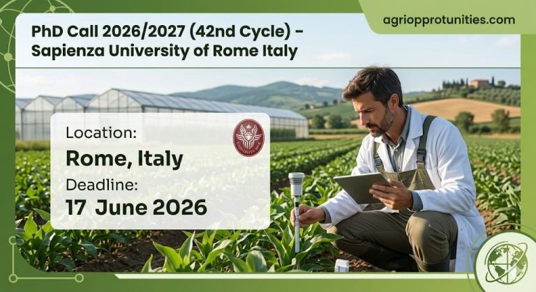 PhD Call 2026/2027 (42nd Cycle) - Sapienza University of Rome Italy