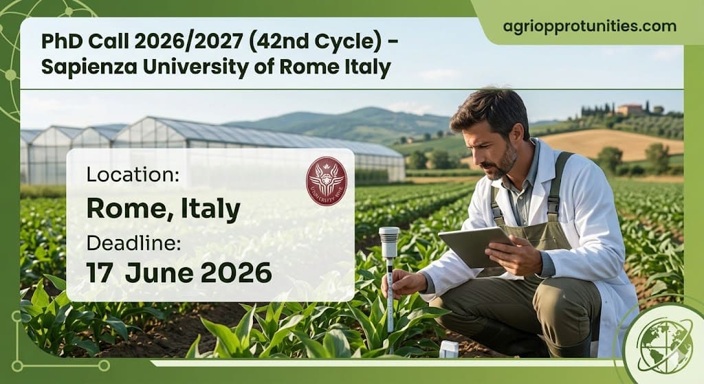 PhD Call 2026/2027 (42nd Cycle) - Sapienza University of Rome Italy