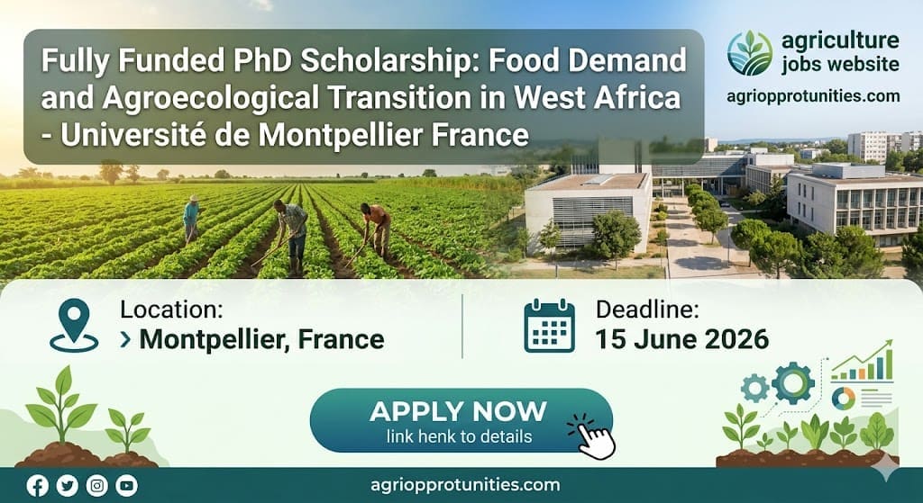 Fully Funded PhD Scholarship: Food Demand and Agroecological Transition in West Africa - Université de Montpellier, France