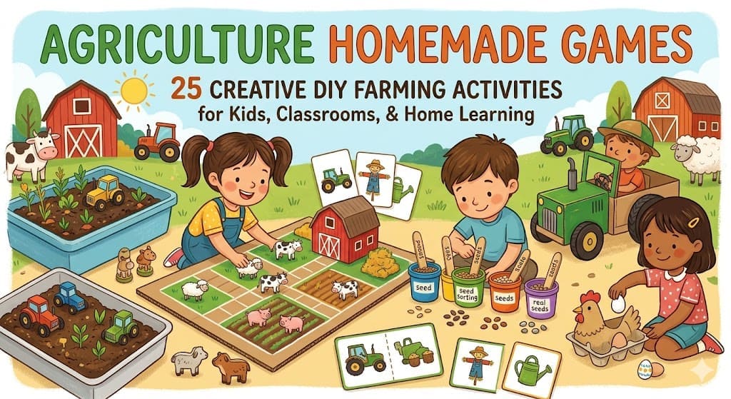 Agriculture Homemade Games - 25 Creative DIY Farming Activities for Kids, Classrooms, and Home Learning