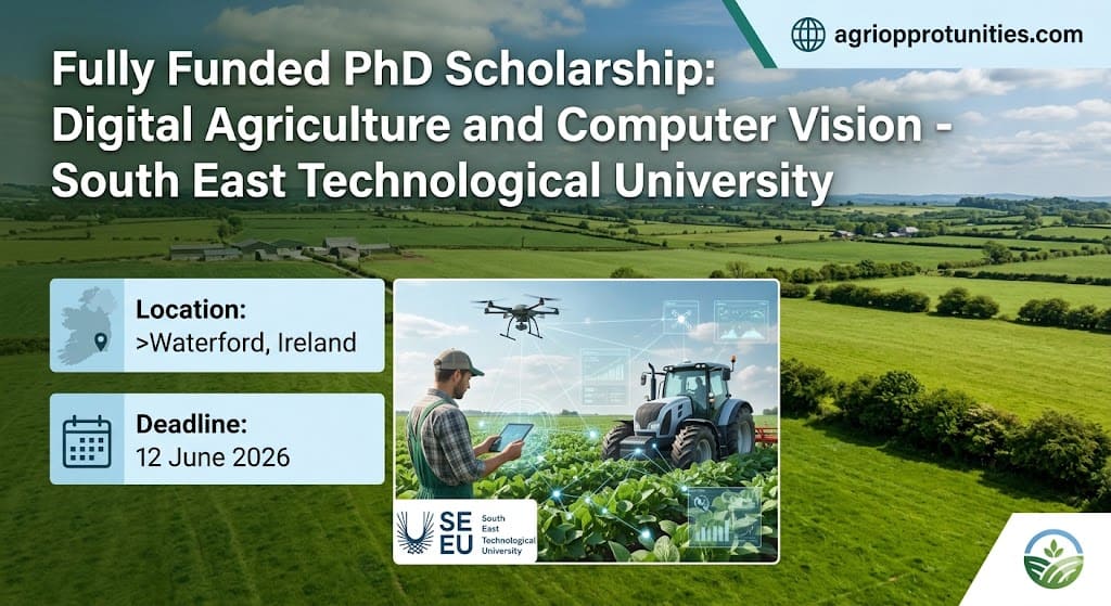 Fully Funded PhD Scholarship: Digital Agriculture and Computer Vision - South East Technological University