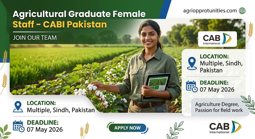 Agricultural Graduate Female Staff - CABI Pakistan