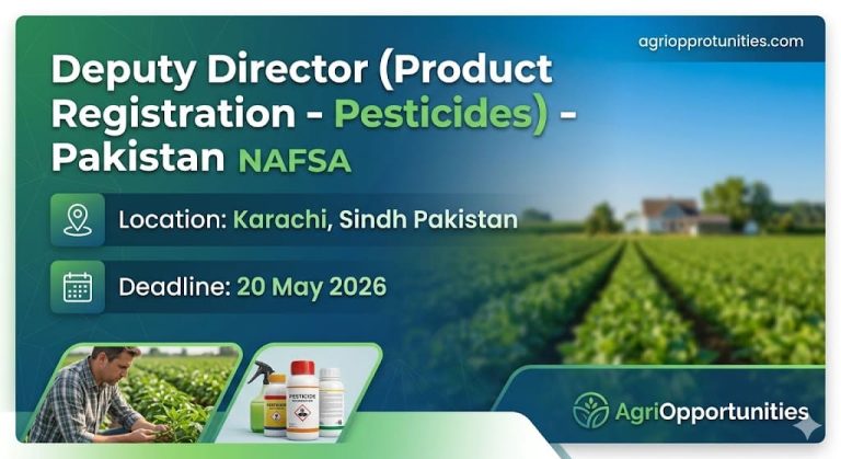 Deputy Director (Product Registration - Pesticides) - NAFSA Pakistan