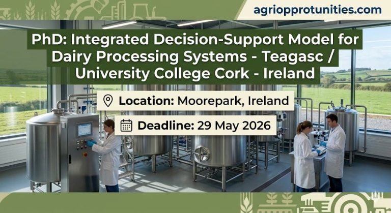 PhD: Integrated Decision-Support Model for Dairy Processing Systems - Teagasc / University College Cork - Ireland