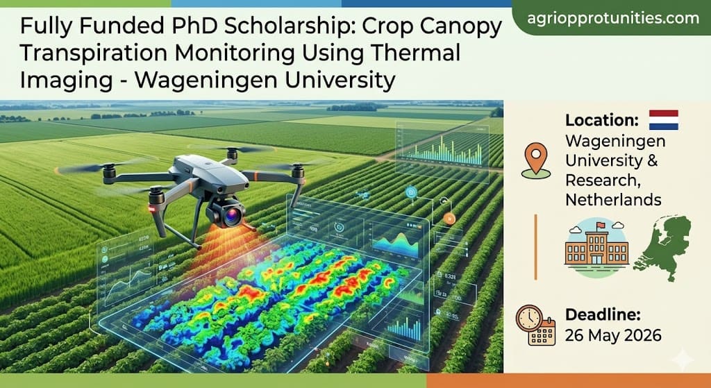 Fully Funded PhD Scholarship: Crop Canopy Transpiration Monitoring Using Thermal Imaging - Wageningen University