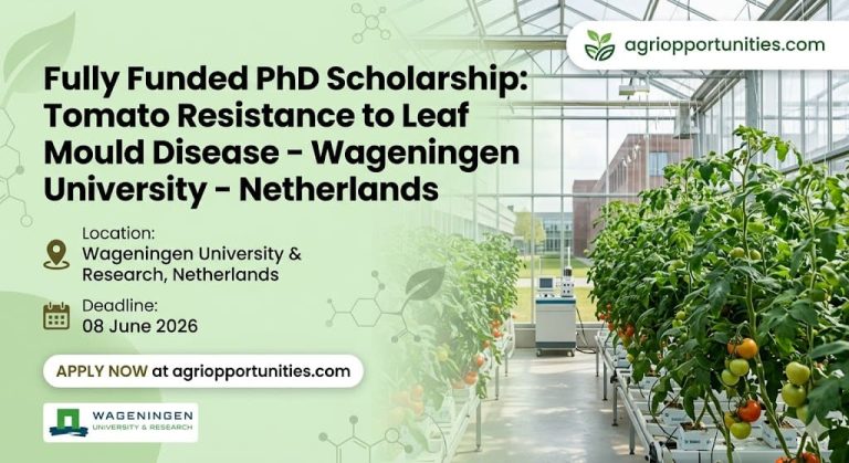 Fully Funded PhD Scholarship: Tomato Resistance to Leaf Mould Disease - Wageningen University - Netherlands