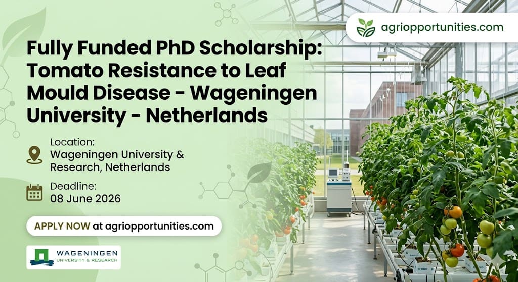 Fully Funded PhD Scholarship: Tomato Resistance to Leaf Mould Disease - Wageningen University - Netherlands